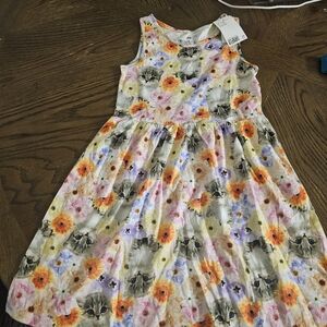 H&M Kids Dress with Floral and Cat Design